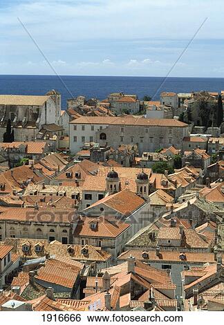 Aerial View Old Town Dubrovnik View Large Photo Image Stock Photograph - Aerial View Old Town Dubrovnik. Fotosearch