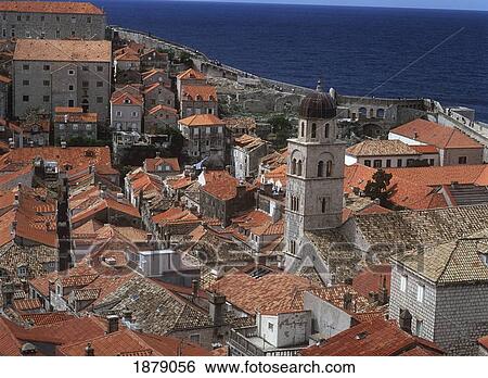 Aerial View Old Town In Dubrovnik View Large Photo Image Stock Photograph - Aerial View Old Town In Dubrovnik. Fotosearch
