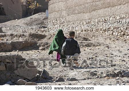 Stock Image - Afghan Children In The Siagerd Valley, Parwan Province, Afghanistan. Fotosearch