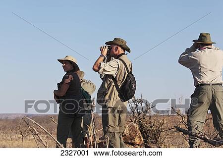 Africa, Zimbabwe, Hwange National Park, People Using Binoculars On A Safari. View Large Photo Image Stock Image - Africa, Zimbabwe, Hwange National Park, People Using Binoculars On A Safari.. Fotosearch