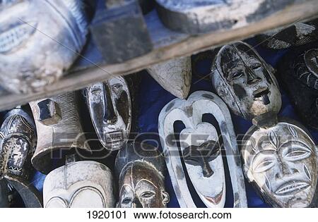 African Masks For Sale View Large Photo Image Stock Image - African Masks For Sale. Fotosearch