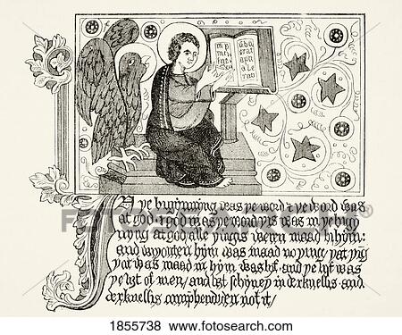 After A Page In John Wycliffe's English Bible From The National And Domestic History Of England By William Aubrey Published London Circa 1890 View Large Photo Image Stock Photo - After A Page In John Wycliffe's English Bible From The National And Domestic History Of England By William Aubrey Published London Circa 1890. Fotosearch