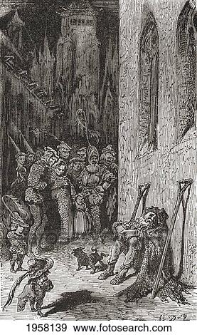 Stock Photo - After A Work By Gustave Dore For Balzac's Les Contes Drolatiques. From Life And Reminiscences Of Gustave Dore, Published 1885.. Fotosearch