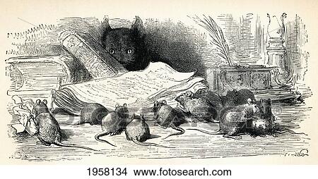 Picture - After A Work By Gustave Dore From Fables By La Fontaine. From Life And Reminiscences Of Gustave Dore, Published 1885.. Fotosearch