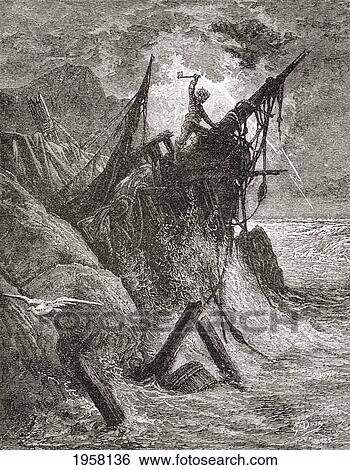 After An Original Work By Gustave Dore For The Book The Toilers Of The Sea By Victor Hugo. From Life And Reminiscences Of Gustave Dore, Published 1885. View Large Photo Image Stock Photograph - After An Original Work By Gustave Dore For The Book The Toilers Of The Sea By Victor Hugo. From Life And Reminiscences Of Gustave Dore, Published 1885.. Fotosearch