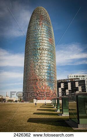 Agbar Tower in Les Glories; Barcelona, Catalonia, Spain View Large Photo Image Stock Image - Agbar Tower in Les Glories; Barcelona, Catalonia, Spain. Fotosearch