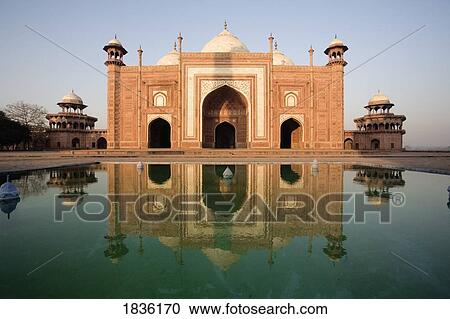 Agra, India; Exterior Of The Taj Mahal View Large Photo Image Stock Image - Agra, India; Exterior Of The Taj Mahal. Fotosearch