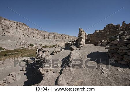 Stock Image - Agricultural Fields By The Loa River, As Seen From Lasana Pucara, Antofagasta Region, Chile. Fotosearch