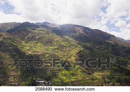Stock Image - Agricultural Fields Near Huascar. Fotosearch