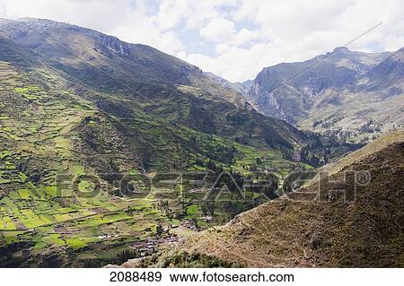 Stock Photo - Agricultural Fields Near Huascar. Fotosearch