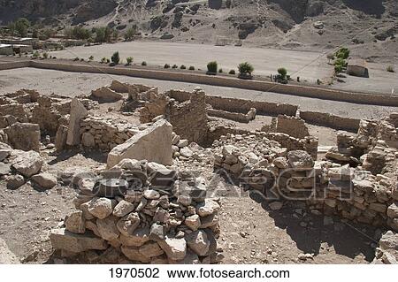 Stock Image - Agricultural Terrace In Front Of The Lasana Pucara, Antofagasta Region, Chile. Fotosearch