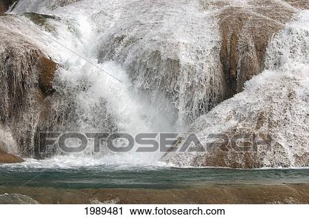 Agua Azul Waterfall, Chiapas, Mexico View Large Photo Image Stock Image - Agua Azul Waterfall, Chiapas, Mexico. Fotosearch