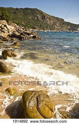 Stock Image - Aiguablava Beach In Begur. Fotosearch