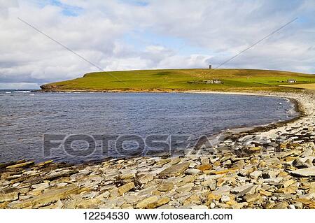 Stock Image - Aikerness Bay; Orkney, Scotland. Fotosearch