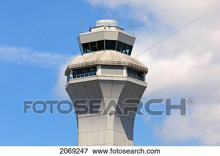 Stock Photo - Air Traffic Control Tower At The Portland International Airport; Portland Oregon United States Of America. Fotosearch