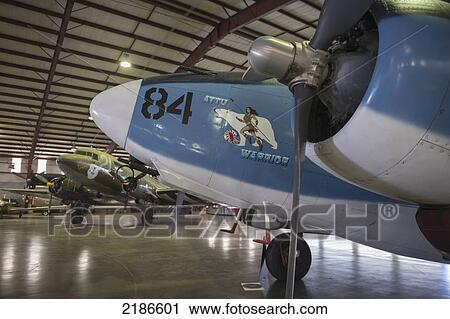 Stock Image - Aircraft Collection On Static Display At The American Airpower Heritage Museum At Midland International Airport, Texas, Usa. Fotosearch