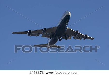 Stock Image - Airplane departure; England. Fotosearch