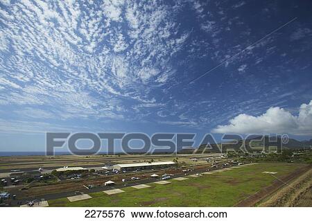 Stock Photograph - Airport on an hawaiian island; Na Pali coast of Kauai, Hawaii, United States of America. Fotosearch