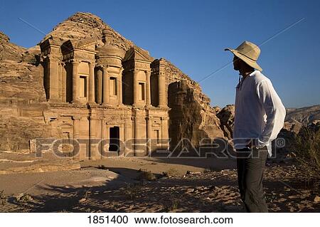 Al Deir In Petra View Large Photo Image Stock Image - Al Deir In Petra. Fotosearch