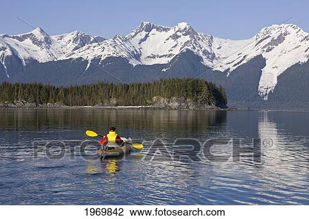 Alaska, Juneau, Favorite Passage. Kayaking Through Beautiful Mountain Ranges. View Large Photo Image Stock Image - Alaska, Juneau, Favorite Passage. Kayaking Through Beautiful Mountain Ranges.. Fotosearch