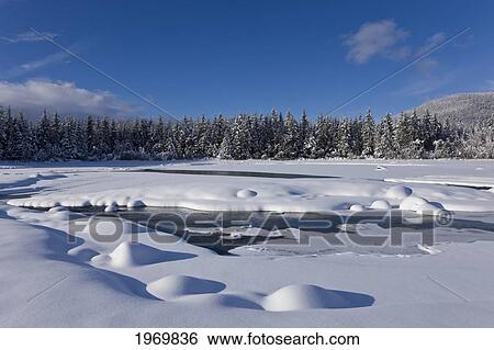 Stock Photograph - Alaska, Juneau, Mendenhall Glacier, Mount Mcginnis And Mount Stroller White In Background.. Fotosearch