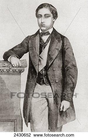 Stock Image - Albert Edward, Prince of Wales, 1841-1910, future King Edward VII, seen here in 1860. From Edward VII His Life and Times, published 1910.. Fotosearch