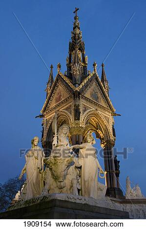 Albert Memorial At Dusk, London, England, Uk View Large Photo Image Picture - Albert Memorial At Dusk, London, England, Uk. Fotosearch