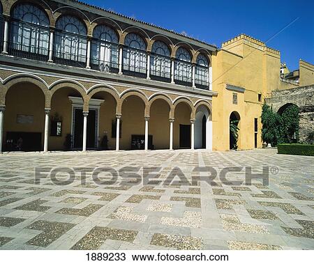 Alcazar In Seville View Large Photo Image Stock Image - Alcazar In Seville. Fotosearch
