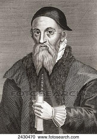 Stock Image - Alexander Erskine of Gogar, c. 1521-1592. Scottish laird and keeper of James VI of Scotland at Stirling Castle. From Iconographia Scotica or Portraits of Illustrious Persons of Scotland, published 1797.. Fotosearch