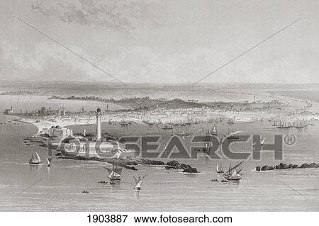 Alexandria, Egypt From A 19Th Century Print. From The Age We Live In, A History Of The Nineteenth Century View Large Photo Image Stock Photo - Alexandria, Egypt From A 19Th Century Print. From The Age We Live In, A History Of The Nineteenth Century. Fotosearch