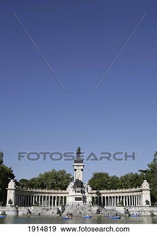 Stock Photo - Alfonso Xii Monument In Retiro Park. Fotosearch