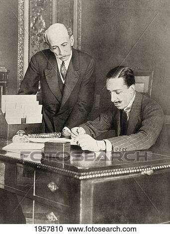 Alfonso Xiii De Borbón, 1886 – 1941. King Of Spain From His Birth Until The Proclamation Of The Second Republic In 1931. Here Seen With Eduardo Dato Iradier, Presidente Del Consejo. From La Esfera, 1914. View Large Photo Image Stock Image - Alfonso Xiii De Borbón, 1886 – 1941. King Of Spain From His Birth Until The Proclamation Of The Second Republic In 1931. Here Seen With Eduardo Dato Iradier, Presidente Del Consejo. From La Esfera, 1914.. Fotosearch