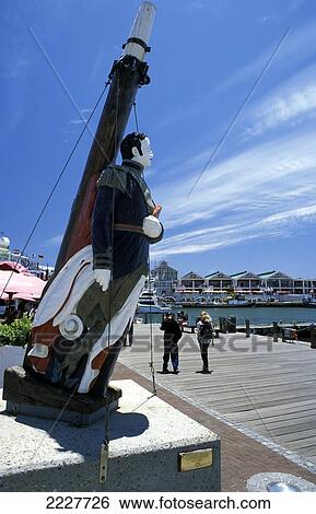 Stock Photograph - Alfred Figurehead On Quay Four, Cape Town, South Africa.. Fotosearch