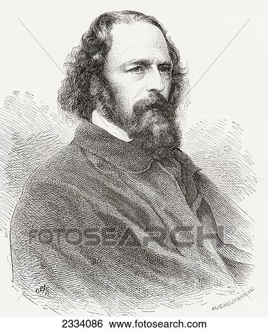 Alfred Tennyson, 1St Baron Tennyson, 1809 € View Large Photo Image Stock Photograph - Alfred Tennyson, 1St Baron Tennyson, 1809 €. Fotosearch