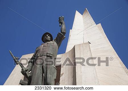 Stock Image - Algeria, Algiers, Martyr's Monument (Makam Echahid); Boulevard Khalifa Oulmane. Fotosearch