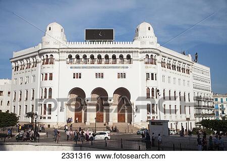 Stock Photograph - Algeria, Grande Poste; Plac de de la Grande Poste; Algiers. Fotosearch