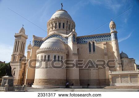 Stock Photo - Algeria, Notre Dame D'Afrique Basilica; Algiers. Fotosearch