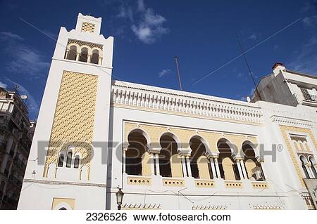 Stock Photograph - Algeria, Place de la Grande Poste; Algiers, Government building. Fotosearch