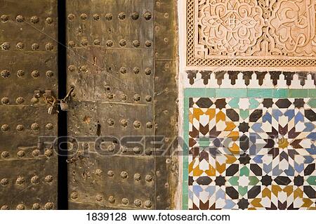 Ali Ben Youssef Medersa; Marrakech, Morocco View Large Photo Image Stock Photo - Ali Ben Youssef Medersa; Marrakech, Morocco. Fotosearch