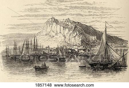 Stock Photo - Alicante Spain From The Book Spanish Pictures By The Rev Samuel Manning Published 1870. Fotosearch