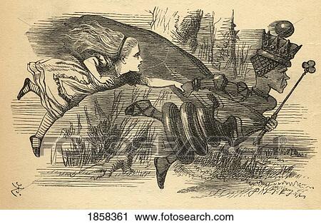 Alice And The Red Queen Illustration By Sir John Tenniel 1820 1914 From The Book Through The Looking Glass And What Alice Found There By Lewis Carroll Published London 1912 Stock Image 1858361 Fotosearch