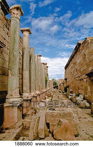 Alley Behind Severan Basilica, Leptis Magna View Large Photo Image Stock Image - Alley Behind Severan Basilica, Leptis Magna. Fotosearch