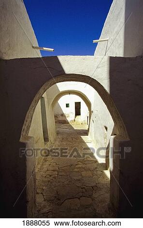 Alley In Old Town Ghadames View Large Photo Image Stock Photography - Alley In Old Town Ghadames. Fotosearch