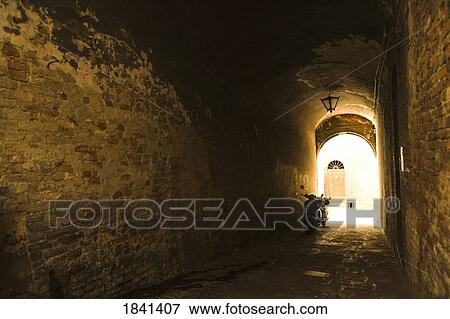 Alley In Siena; Tuscany, Italy View Large Photo Image Stock Photo - Alley In Siena; Tuscany, Italy. Fotosearch