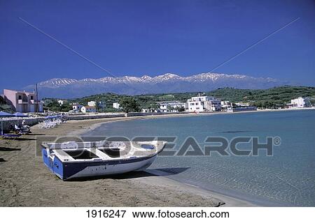 Stock Photo - Almirida Bay With Boat. Fotosearch