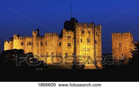 Stock Photo - Alnwick Castle, Alnwick, Northumberland, England. Fotosearch