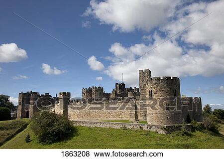 Stock Photo - Alnwick Castle, Northumberland, England. Fotosearch