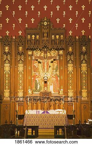 Stock Photograph - Altar Of St. John's Church, Madison Square, Savannah, Georgia, Usa. Fotosearch
