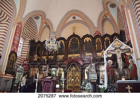 Altar With Icons At The St. Nicolas's Orthodox Church, Vilnius, Lithuania View Large Photo Image Stock Photo - Altar With Icons At The St. Nicolas's Orthodox Church, Vilnius, Lithuania. Fotosearch