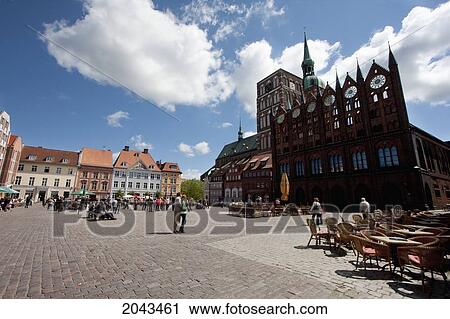 Alter Markt (Old Market Square) And Rathaus (Town Hall), Stralsund, Germany View Large Photo Image Stock Image - Alter Markt (Old Market Square) And Rathaus (Town Hall), Stralsund, Germany. Fotosearch